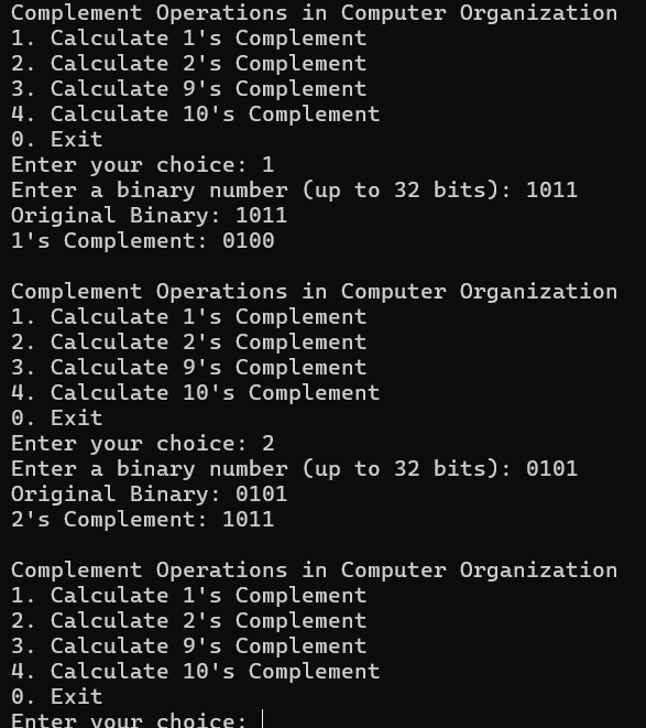 Programming C Complement