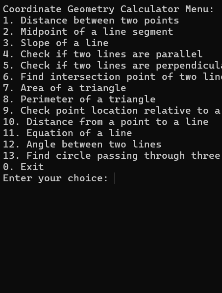 Programming C Geometry